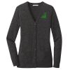 (KM) Ladies Marled Cardigan Sweater Thumbnail