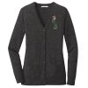 (KM) Ladies Marled Cardigan Sweater Thumbnail