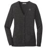 (KM) Ladies Marled Cardigan Sweater Thumbnail