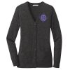 (KM) Ladies Marled Cardigan Sweater Thumbnail