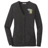 (KM) Ladies Marled Cardigan Sweater Thumbnail