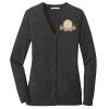 (KM) Ladies Marled Cardigan Sweater Thumbnail