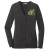 (KM) Ladies Marled Cardigan Sweater Thumbnail