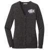 (KM) Ladies Marled Cardigan Sweater Thumbnail