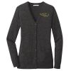 (KM) Ladies Marled Cardigan Sweater Thumbnail