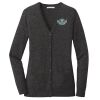 (KM) Ladies Marled Cardigan Sweater Thumbnail