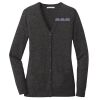 (KM) Ladies Marled Cardigan Sweater Thumbnail
