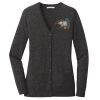 (KM) Ladies Marled Cardigan Sweater Thumbnail