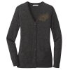 (KM) Ladies Marled Cardigan Sweater Thumbnail