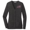 (KM) Ladies Marled Cardigan Sweater Thumbnail