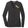 (KM) Ladies Marled Cardigan Sweater Thumbnail