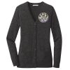 (KM) Ladies Marled Cardigan Sweater Thumbnail