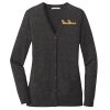 (KM) Ladies Marled Cardigan Sweater Thumbnail