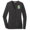 (KM) Ladies Marled Cardigan Sweater Thumbnail