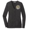 (KM) Ladies Marled Cardigan Sweater Thumbnail