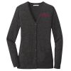 (KM) Ladies Marled Cardigan Sweater Thumbnail