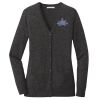 (KM) Ladies Marled Cardigan Sweater Thumbnail