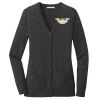 (KM) Ladies Marled Cardigan Sweater Thumbnail