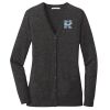 (KM) Ladies Marled Cardigan Sweater Thumbnail