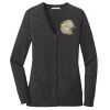 (KM) Ladies Marled Cardigan Sweater Thumbnail