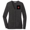 (KM) Ladies Marled Cardigan Sweater Thumbnail