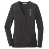 (KM) Ladies Marled Cardigan Sweater Thumbnail