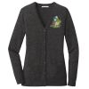 (KM) Ladies Marled Cardigan Sweater Thumbnail