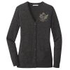 (KM) Ladies Marled Cardigan Sweater Thumbnail