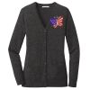(KM) Ladies Marled Cardigan Sweater Thumbnail