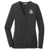 (KM) Ladies Marled Cardigan Sweater Thumbnail
