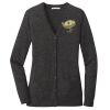 (KM) Ladies Marled Cardigan Sweater Thumbnail