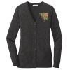 (KM) Ladies Marled Cardigan Sweater Thumbnail