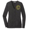 (KM) Ladies Marled Cardigan Sweater Thumbnail