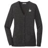 (KM) Ladies Marled Cardigan Sweater Thumbnail