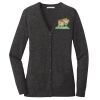 (KM) Ladies Marled Cardigan Sweater Thumbnail