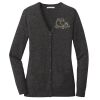(KM) Ladies Marled Cardigan Sweater Thumbnail