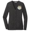 (KM) Ladies Marled Cardigan Sweater Thumbnail