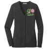 (KM) Ladies Marled Cardigan Sweater Thumbnail