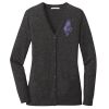 (KM) Ladies Marled Cardigan Sweater Thumbnail
