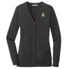 (KM) Ladies Marled Cardigan Sweater Thumbnail