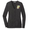 (KM) Ladies Marled Cardigan Sweater Thumbnail
