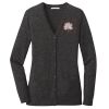 (KM) Ladies Marled Cardigan Sweater Thumbnail