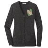 (KM) Ladies Marled Cardigan Sweater Thumbnail