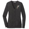 (KM) Ladies Marled Cardigan Sweater Thumbnail
