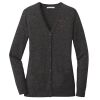 (KM) Ladies Marled Cardigan Sweater Thumbnail