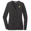 (KM) Ladies Marled Cardigan Sweater Thumbnail
