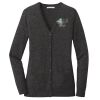 (KM) Ladies Marled Cardigan Sweater Thumbnail