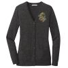 (KM) Ladies Marled Cardigan Sweater Thumbnail