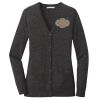 (KM) Ladies Marled Cardigan Sweater Thumbnail