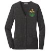 (KM) Ladies Marled Cardigan Sweater Thumbnail